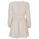 thumbnail image 4 of Gibobby Vestido de punto para mujer Vestido midi de cuello en V de color sólido de otoño invierno para mujer de volantes plisado Vestido informal de estilo francés(Beige,G), 4 of 5