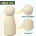 thumbnail image 3 of 50 Pack Wood Peg, 2 Inch Girl-Shape Wooden Peg People, Unfinished Wooden Peg People Bodies Figures for DIY Art Craft Painting, 3 of 6