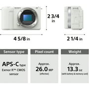 Sony Alpha ZVE10 II APS-C Interchangeable Lens Mirrorless Content Creators Camera (White)
