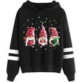 thumbnail image 1 of Abrigo horizontal doble con estampado navideño ajustado con capucha informal para mujer a la moda Fridja  fhghd3196, 1 of 2