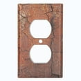 thumbnail image 2 of Metal Light Switch Plate Outlet Cover Image of Rusted Metal MET002, 2 of 13