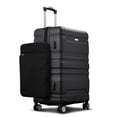 thumbnail image 3 of 3Pcs Luggage Sets for Women Men, Expandable ABS Hardshell Luggage Hardside Lightweight Durable Suitcase Sets Spinner Wheels Suitcase with TSA Lock 20''24''28'', Black, 3 of 7