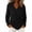 Black, variant on LNZGNM V Neck Wrap Sweaters for Women Fashion Ruched Long Sleeve Cross Front Knit Pullover Casual Cozy Travel Fall Outfit, Black (XXL)