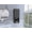 Gray 2, variant on Bathroom Vanity, Malibu 62" Tall Double Door Corner Linen Cabinet with Four Shelves Black, Black Bathroom Storage Cabinet,Particle Board Bathroom Shelving, Bath & Faucets Bathroom Storage