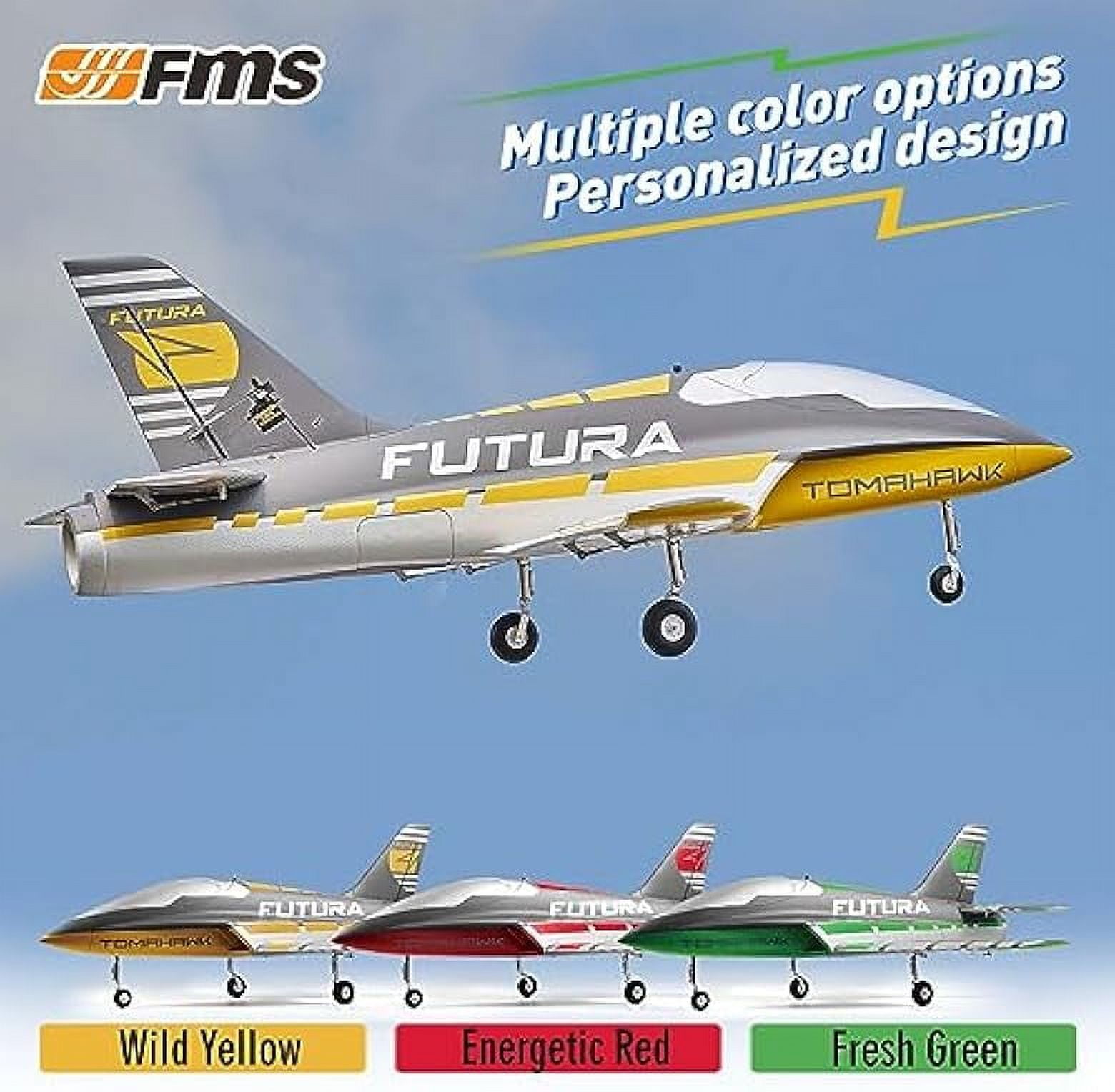 FMS EDF Jet 64mm Futura PNP Yellow (NO Transmitter Batteries and Charger)