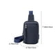 thumbnail image 3 of Bolsa de pecho de hombre Mochila de hombro de membrana de cuero | Correa cruzada pequeña repelente al agua | Correa ajustable para mochila de viaje ligera | Negro Gris Azul 12x7x19cm Polyesther, 3 of 7