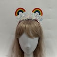 thumbnail image 4 of Diadema LGBT con aro de pelo arcoíris para mujer, decoración para el mes del orgullo LGBTQ+, 4 of 6