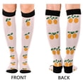 thumbnail image 4 of FORMRS Womens Knee High Socks Casual Long Thick Travel Daily Wear, 2 Pairs, Cartoon Citrus, 4 of 6