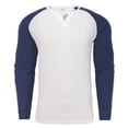 thumbnail image 2 of Krdevn Men's Knit T Shirt Contemporary Athletic Fit Raglan Sleeve Daily Casual Wear Comfortable Stretchable Top for Outdoor Activities and Work,S, 2 of 8