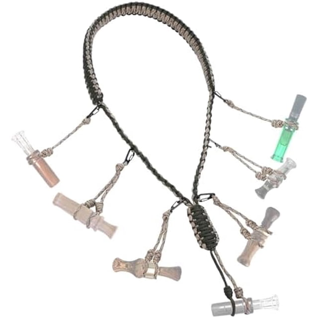 Duck Call Lanyard - 12 Loops Duck Goose Whistle Carry Hunting Accessories with 10 Removable Loops, Gift for Hunter