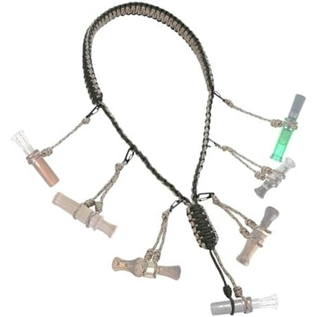 Duck Call Lanyard - 12 Loops Duck Goose Whistle Carry Hunting Accessories with 10 Removable Loops Gift for Hunter