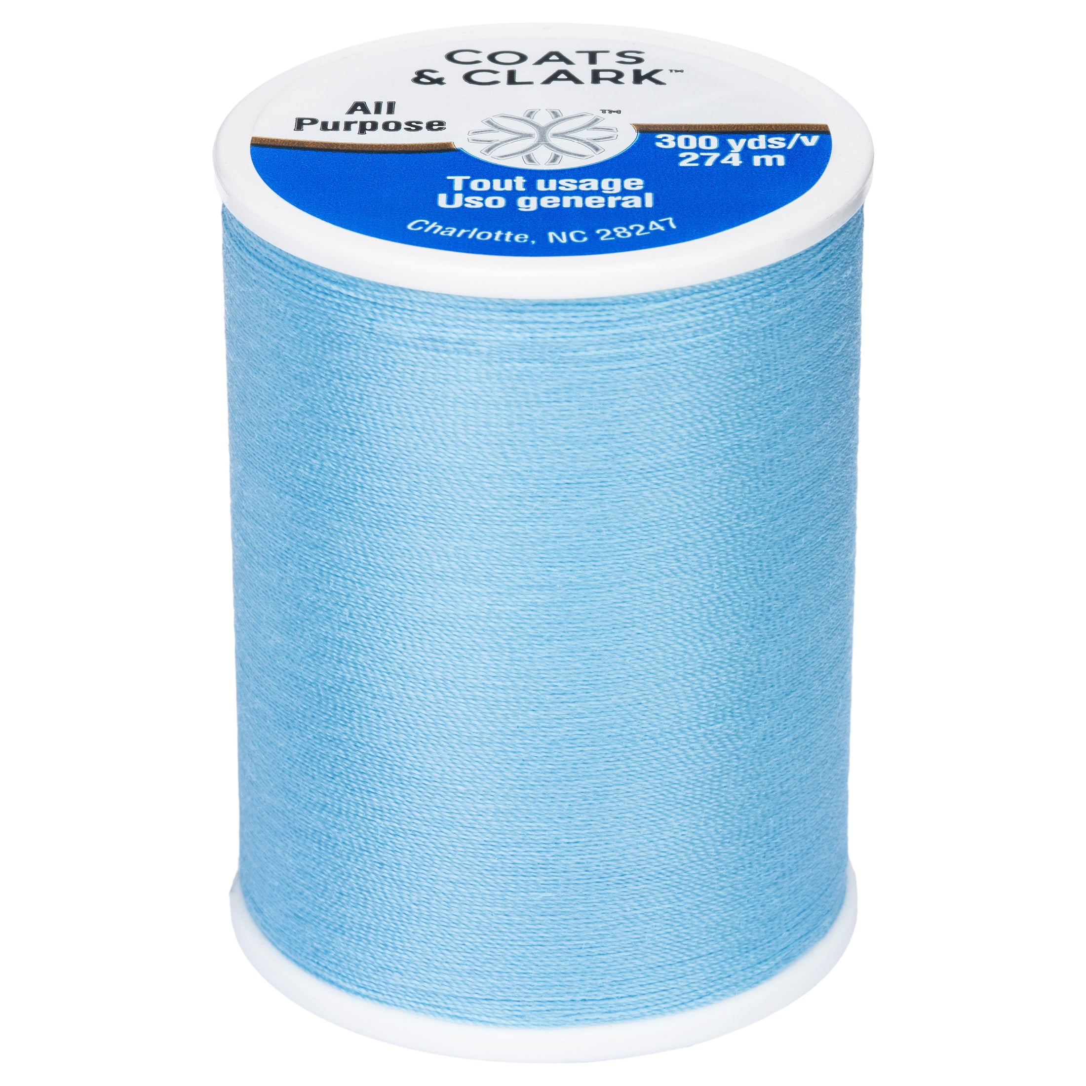 (3 pack) Coats & Clark All Purpose Miracle Blue Polyester Thread, 300 Yards