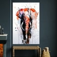 thumbnail image 3 of Red And Gray Art Canvas, Abstract Elepehant Artwork, Red Elephant Poster, Watercolor Elephant Art, Safari Art Canvas, Contemporary Wall Deco , Canvas Wall Decor - Rolled Canvas, 3 of 7