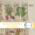 thumbnail image 6 of Rustic Vegetable Garden Kitchen Curtains Window Panels, Vintage Farmhouse Plants Beige Insulated Window Treatment Curtain, Grommet Curtains for Bedroom/Living Room/Bathroom, 2 Piece 42"Wx63"L, 6 of 8