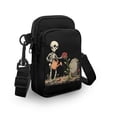 thumbnail image 3 of HELLHERO Double Deck Sling Bag, Stylish Polyester for Daily Commute or Casual Outings, Whimsical Skull Gardening, 3 of 7