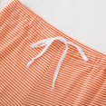thumbnail image 3 of Defitshape Women's 2 Piece Pajamas Cotton Pjs Summer Lightweight Lounge Sleeveless Striped Printed Short Lounge Set Orange Large, 3 of 4