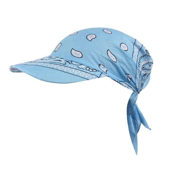 Vintage Floral Bandana Sun Hat Womens Sunshade Breathable Outdoor Travel Hat for Lady