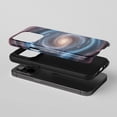 thumbnail image 7 of Tough 2 Layer Shockproof Protective Case Compatible with iPhone 17, Spiral Galaxy Space Theme Blue Design, 7 of 7