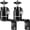 2PC-E Shape,Black, variant on Raywowo Metal Camera Wall Mount, Security Camera Mount with 1/4" Screw & 5/8" Stud, 360°Adjustable Indoor Outdoor Wall/Ceiling Bracket for Arlo, Wyze, Eufy, CCTV, Speaker, Studio Light, Reolink