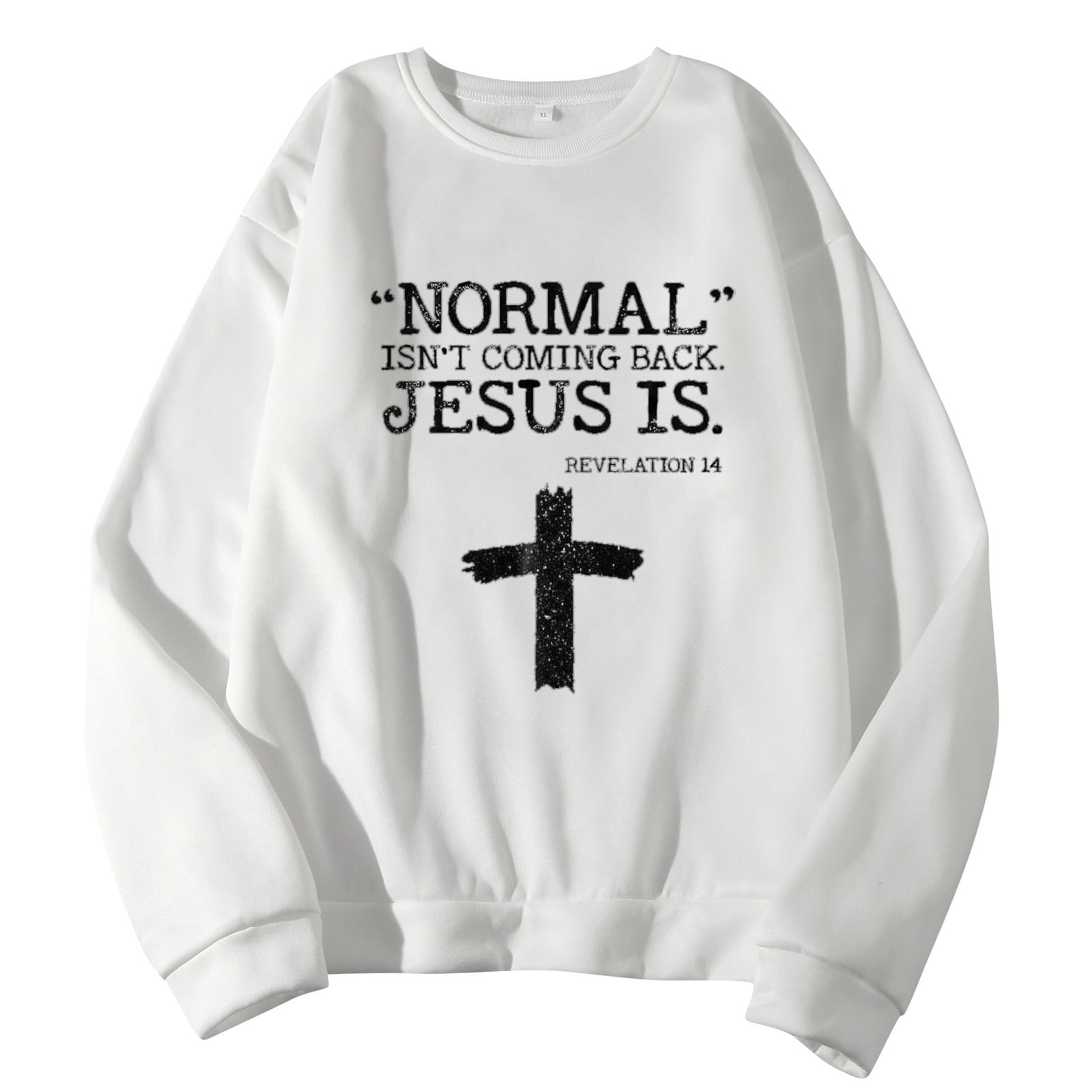 Sweatshirts For Men Women Letter Graphic Print Round Neck Long Sleeve Tops  Sweatshirt - Walmart.com