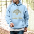 thumbnail image 2 of Siilsaa Mens 2024 Casual Cotton Hooded Collar Drawstring Hoodies Pullover Sweatshirts Casual Long Sleeve Shirts Light Blue,2XL, 2 of 5