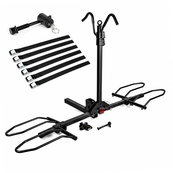Uriah Products Heavy-Duty 2-Bike Hitch Rack for Car SUV Truck 200 LBS 2" Hitch Anti-Rattle Foldable