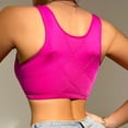 thumbnail image 3 of Aayomet Bralettes for Women Plus Size Front Button Push Up No Steel Ring Breathable Bra Shoulder (Red, M), 3 of 5
