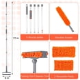 thumbnail image 2 of Ceiling Fan Cleaner Kit with 77" Extension Pole, Reusable Chenille Brush for Fan Blades (Up to 8in), Cobwebs, Walls, and Furniture (Orange), 2 of 4