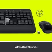 Logitech Advanced Combo Wireless Keyboard and Mouse, Black, Walmart Exclusive