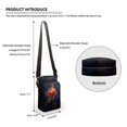 thumbnail image 6 of HELLHERO Jamaican Flag Design Double-layer Women Crossbody Bag for Adults Outdoor Holiday Travel Messenger Bag Polyester 4.33"x1.97"x7.09", 6 of 7