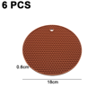 thumbnail image 2 of Thick Coasters for Drinks & Coffee Wooden Table,Ripple,Stain-Resistant,Non-Absorbent, 2 of 5