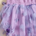 thumbnail image 5 of Baby Girl Summer Outfit Spaghetti Strap Pleated Butterfly Tulle Romper Dress Bodysuit with Hairband Set Cute Birthday Clothes, 5 of 7