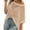 Beige, variant on Womens Summer Scoop Neck Short Sleeve Sweater Casual Crochet Hollow Out Knit Tops Pullover Shirts Beach Cover Up Spring Summer Crochet Hollow Out Tops