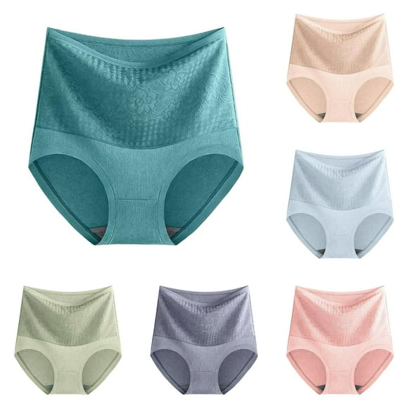 WEAIXIMIUNG Underwear Women Pack High Waisted French Cut Women’S Thickening and Fleecing Thermal Underwear High Waists Underwear for Women Girls