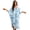 Blue Palm Tree Flower, variant on Monstera Leaf Print Womens Beach Coverup V-Neck Swimwear Cover Up Maxi Beach Dress Plus Size Loungewear Resort Wear Summer Vacation Outfit