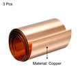 thumbnail image 3 of Uxcell Copper Thin Foil Roll Sheet, 0.1x60x1000mm Pure Copper Foil Sheet Roll Copper Strip, Red Copper 3 Pack, 3 of 6