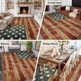 thumbnail image 6 of Retro American Flag Large Area Rugs for Bedroom Living Room, Soft Non Slip Carpet Bedside Rug, Vintage US Flag Red Striped Rectangular Floor Cover Kitchen Accent Rug 8'x10' for Dining Room/Office, 6 of 9