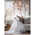 thumbnail image 4 of Sheer Curtains 72 Inches Long, Eucalyptus Leaves Semi Sheer Curtains Light Filtering Window Treatment, Grey Pink Summer Botanical Watercolor Weeping Privacy Voile Drapes for Living Room 52x72 Inch, 4 of 7