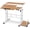 Light Walnut, variant on Height Adjustable Rolling Desk – 2-in-1 Sit Stand Table with 180° Swivel Desktop, Compact Portable Workstation for Home Office, Study, Living Room – Light Walnut