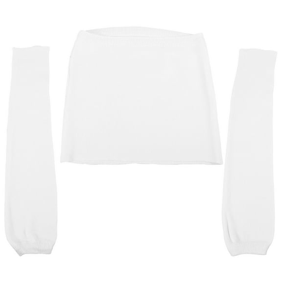 BESTYASH Women’s White Cropped Tube Top Polyester Stretchy Casual Fashion Tank