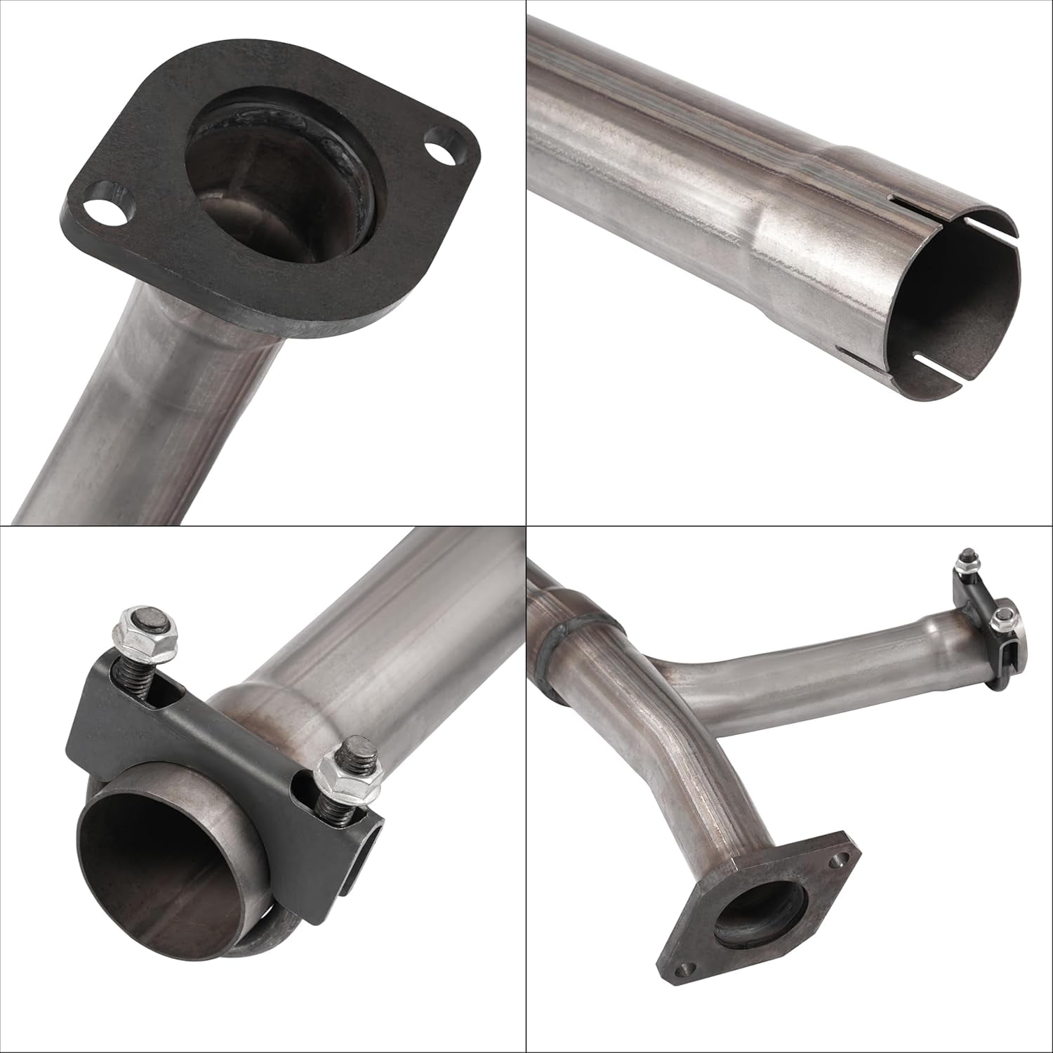 Kojem Exhaust System Assembly for 2007-2019 Nissan Frontier 4.0L Crew Cab Pick Up 73.3 Bed with 139.9 Wheelbase 409 Stainless Steel Silvery