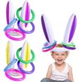 thumbnail image 1 of 3 Pack Easter Inflatable Bunny Ring Toss Game, Easter Rabbit Ears Ring Toss Party Games, Inflatable Toys Gift (3 Set 12 Rings) - Jxlgv---Code15880-HAPDEN, 1 of 4