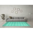thumbnail image 3 of Ahgly Company Indoor Rectangle Abstract Turquoise Blue Modern Area Rugs, 7' x 9', 3 of 4