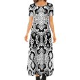 thumbnail image 1 of Snakeskin Dress Green and Black Python Aesthetic Bohemia Long Dresses Ladies Cute Maxi Dress Gift, 1 of 5