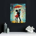 thumbnail image 4 of Nawypu  Red Umbrella Wall Art Couple Dancing in Rain Canvas Painting Picture Romantic Wall Decor for Bedroom Gift for Her Framed (Medium), 4 of 4