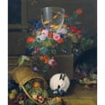 thumbnail image 2 of Johann Knapp 12x14 Gold Ornate Wood Frame and Double Matted Museum Art Print Titled - Still Life with Goldfish Glass (1810), 2 of 4