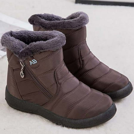 

Women s Warm Faux Fur Lined Snow Boots Winter Side Zipper Ankle Boots Women s Footwear