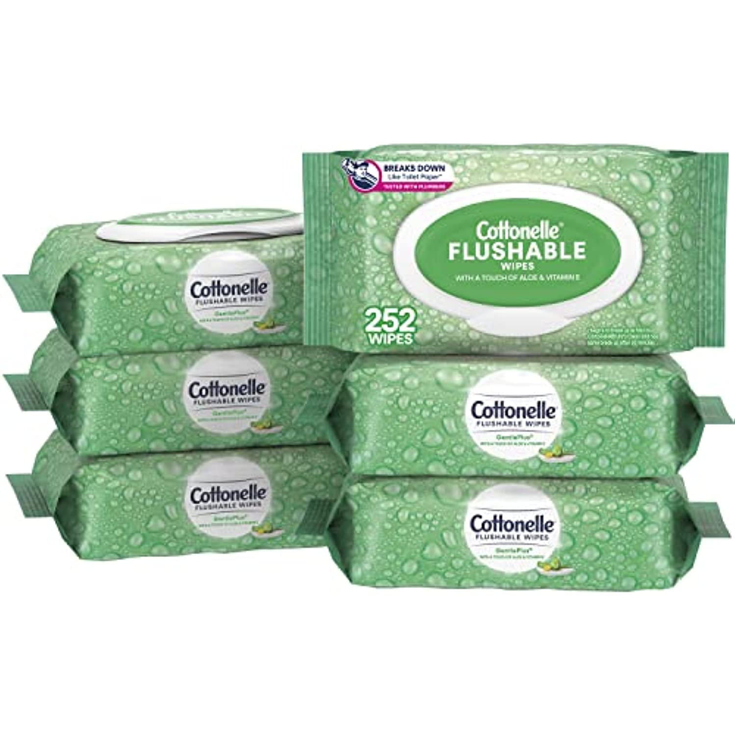 Cottonelle Gentleplus Flushable Wet Wipes With Aloe & Vitamin E, Adult