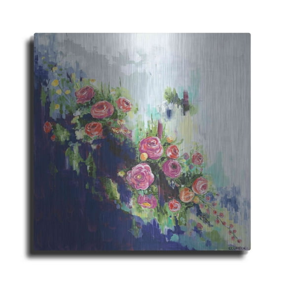 Luxe Metal Art 'The Dance by Alana Clumeck Metal Wall Art, 12"x12"