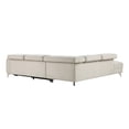 thumbnail image 6 of Lexicon Bienvenue Textured Fabric 2-Piece Power Reclining Sectional in Beige, 6 of 8